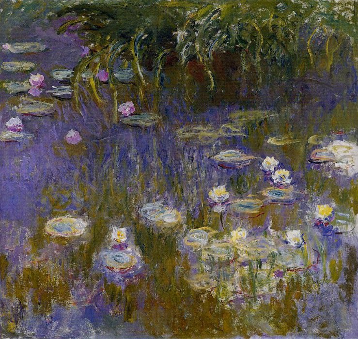 Water Lilies, Yellow and Lilac, Claude Oscar Monet