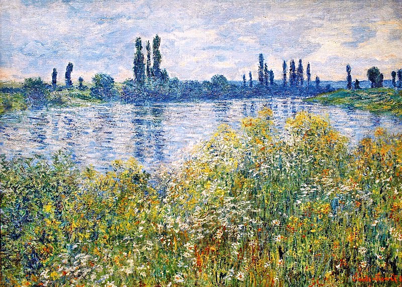 Flowers on the Banks of Seine near Vetheuil, Claude Oscar Monet
