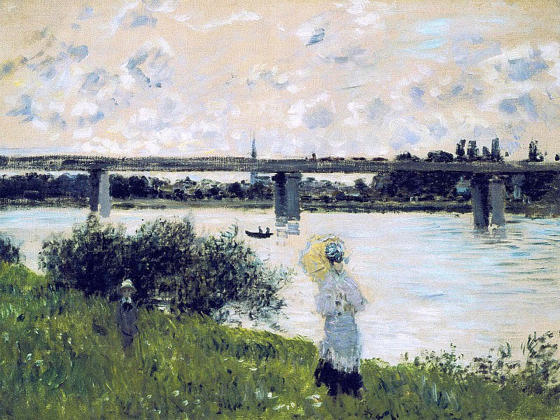 The Promenade near the Bridge of Argenteuil, Claude Oscar Monet