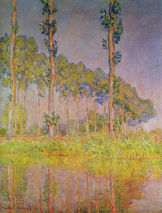 Three Trees in Spring, Claude Oscar Monet