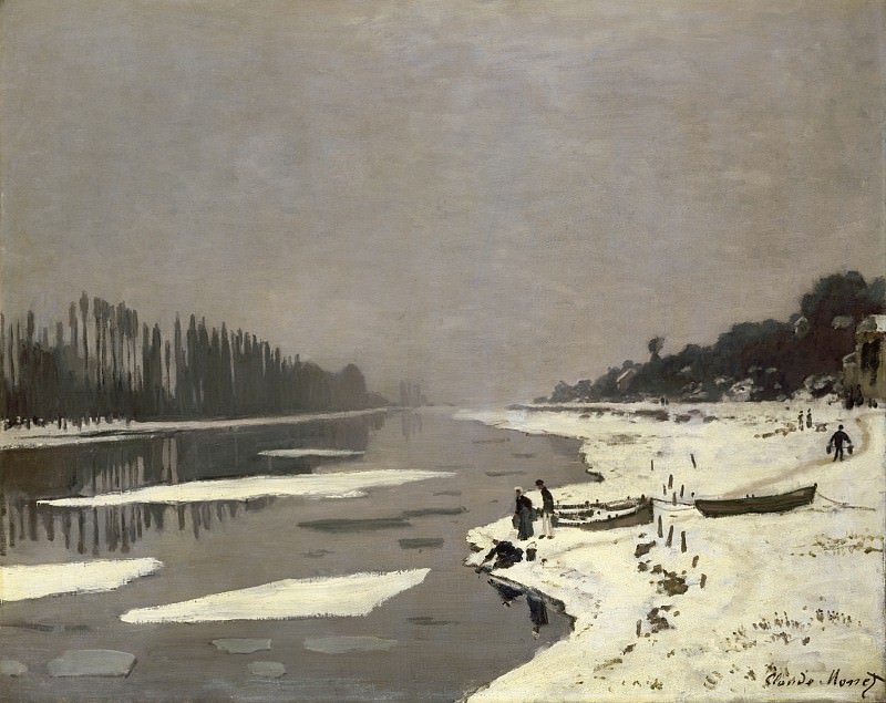 Ice Floes on the Seine at Bougival, Claude Oscar Monet