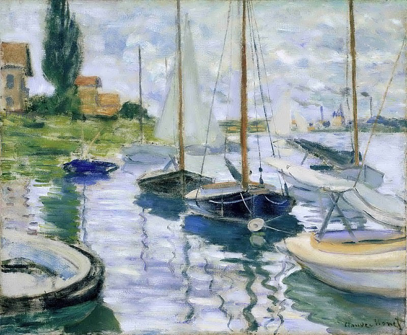 Barques au repos, au Petit Gennevilliers, Claude Oscar Monet