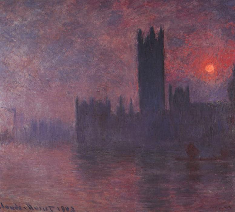 Houses of Parliament at Sunset, Claude Oscar Monet