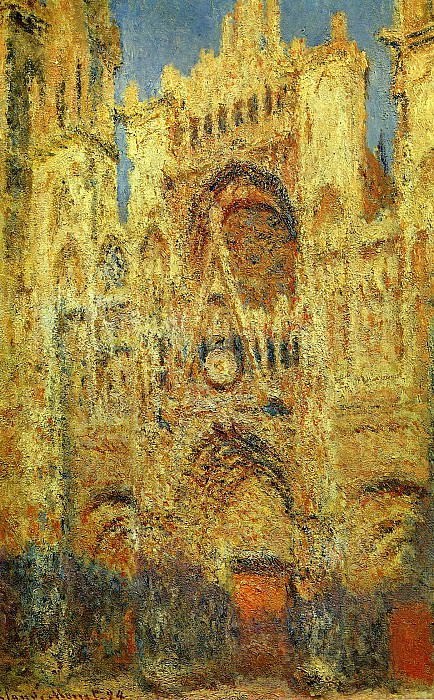 Rouen Cathedral at Sunset, Claude Oscar Monet