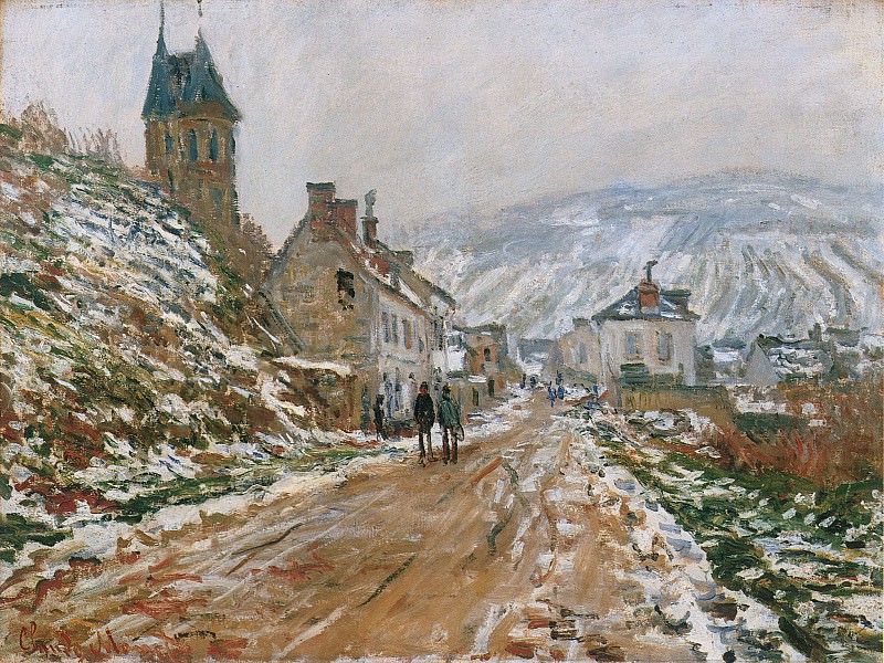 The Road in Vetheuil in Winter, Claude Oscar Monet