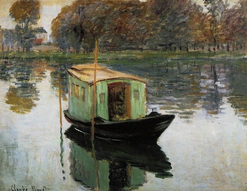 The Studio Boat, Claude Oscar Monet