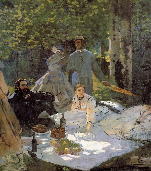 Luncheon on the Grass , Claude Oscar Monet