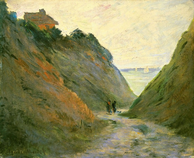 The Sunken Road in the Cliff at Varangeville, Claude Oscar Monet
