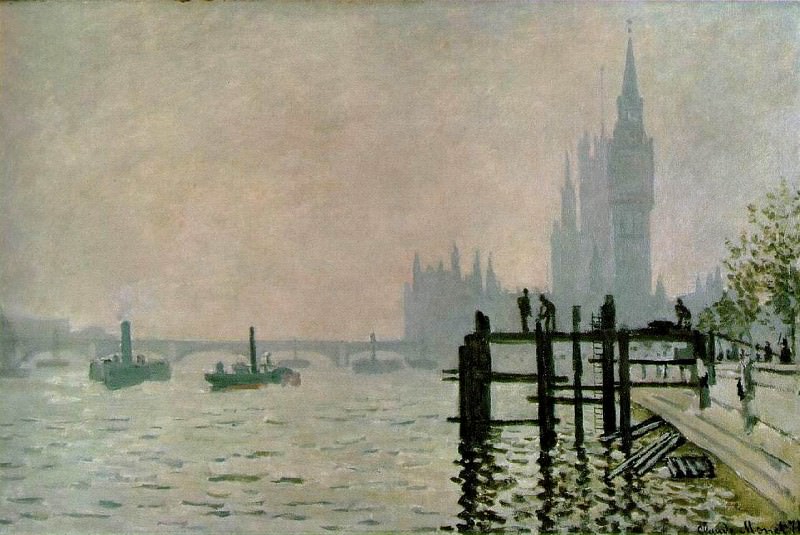 The Thames at Westminster, Claude Oscar Monet