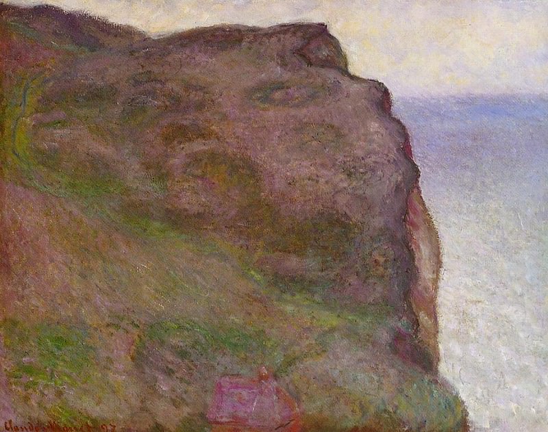 Cliff at Petit Ailly in Grey Weather, Claude Oscar Monet