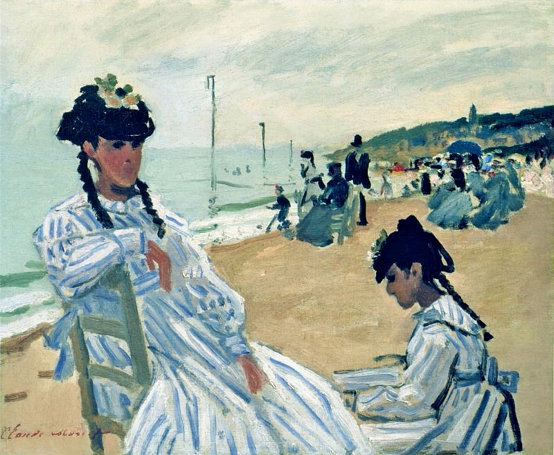 The Beach at Trouville, Claude Oscar Monet