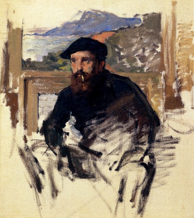 Self Portrait In His Atelier, Claude Oscar Monet