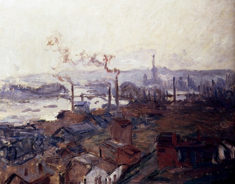 Общий вид Руана с берега Святой Екатерины, Клод Оскар Моне