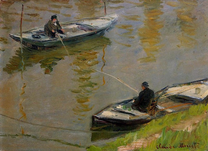 Two Anglers, Claude Oscar Monet