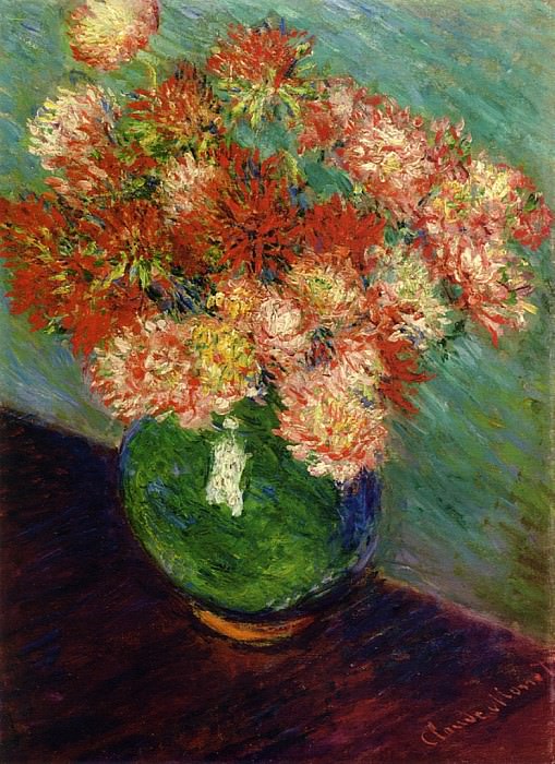 Vase of Chrysanthemums, Claude Oscar Monet