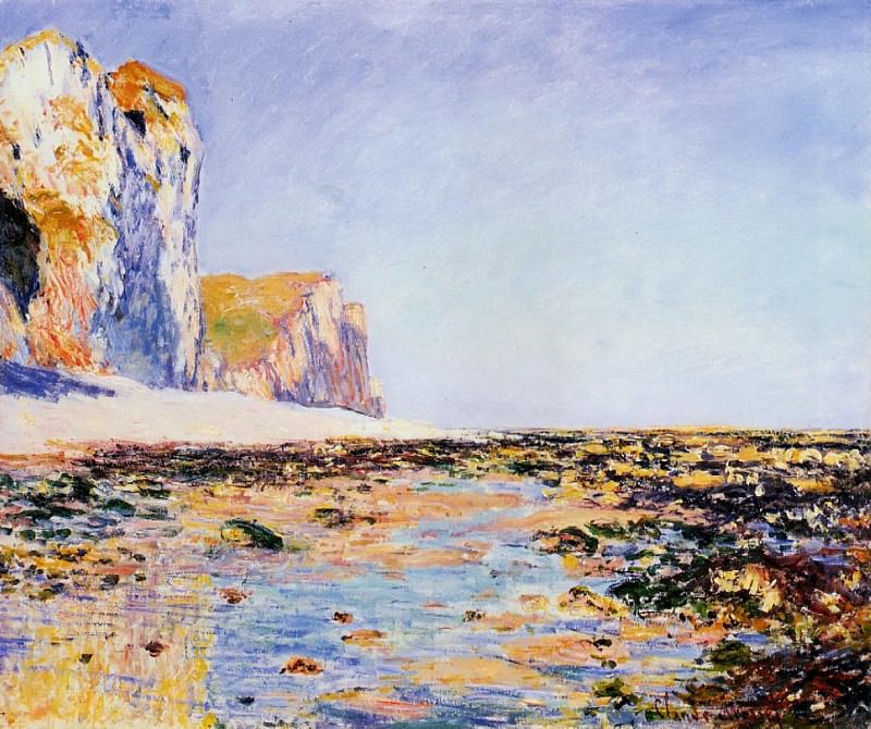 Beach and Cliffs at Pourville, Morning Effect, Claude Oscar Monet