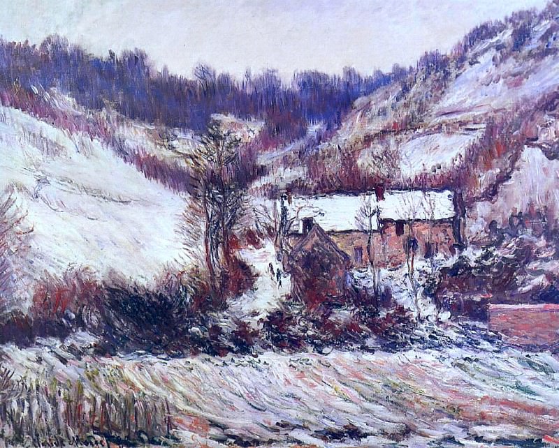 Snow Effect at Falaise, Claude Oscar Monet