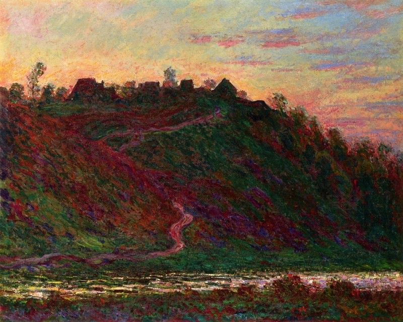 The Village of La Roche-Blond, Sunset, Claude Oscar Monet