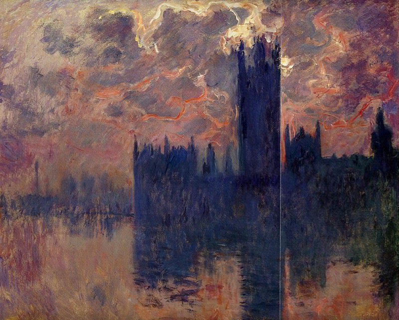 Houses of Parliament, Sunset , Claude Oscar Monet