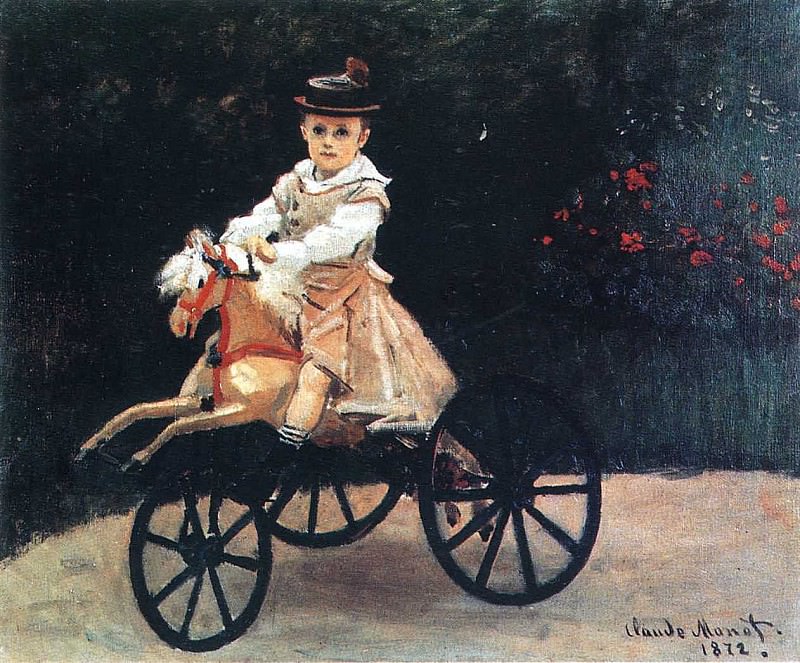 Jean Monet on a Mechanical Horse, Claude Oscar Monet