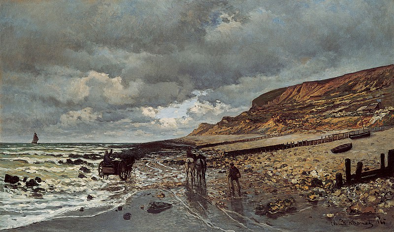 The Headland of the Heve at Low Tide, Claude Oscar Monet