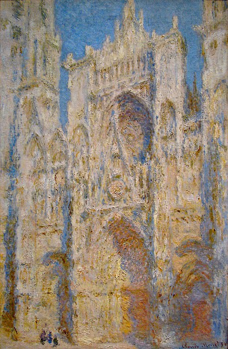 Rouen Cathedral, West Facade, Sunlight, Claude Oscar Monet