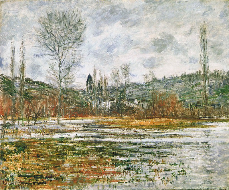 Vetheuil, Prairie Inondee, Claude Oscar Monet