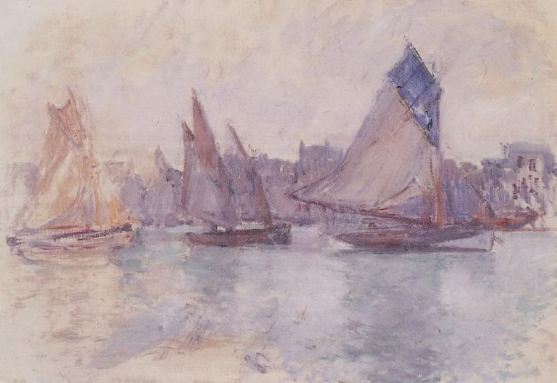 Boats in the Port of Le Havre, Claude Oscar Monet