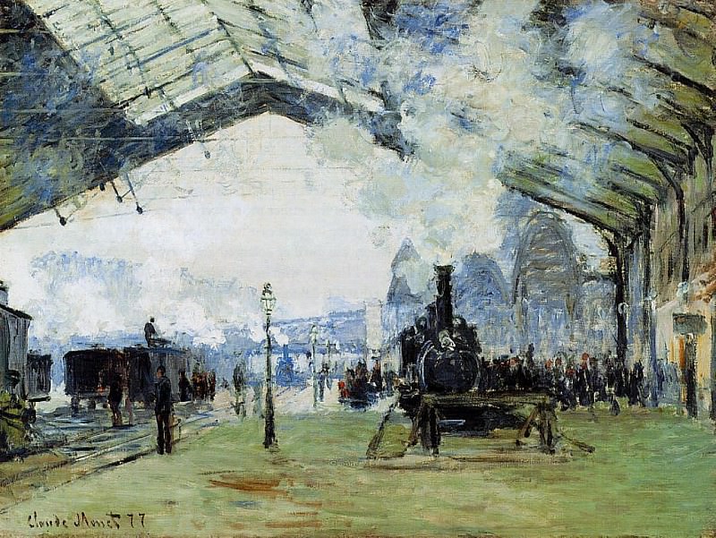 Saint-Lazare Gare, Normandy Train, Claude Oscar Monet