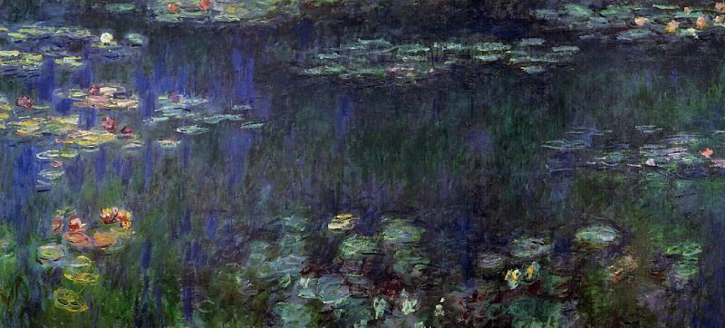 Water Lilies, Green Reflection , Claude Oscar Monet