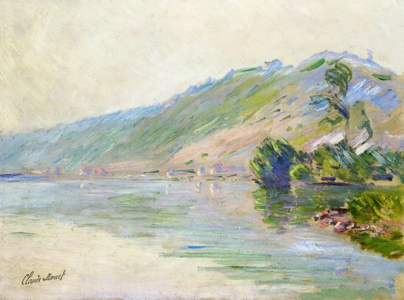 The Seine at Port-Villes, Clear Weather, Claude Oscar Monet