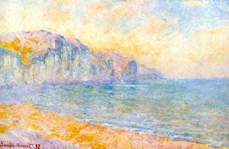 Cliffs at Pourville, Morning, Claude Oscar Monet