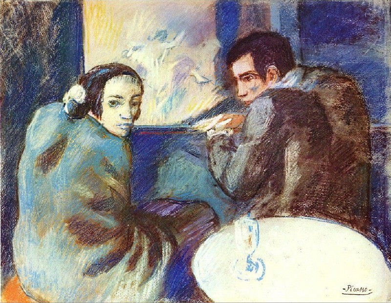 1902 Dans un cabaret, Пабло Пикассо (1881-1973) Период: 1889-1907
