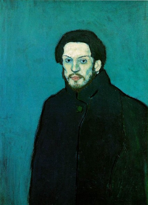 1901 Autoportrait3, Пабло Пикассо (1881-1973) Период: 1889-1907