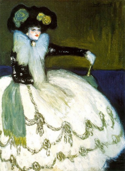 1901 Femme en bleu, Пабло Пикассо (1881-1973) Период: 1889-1907