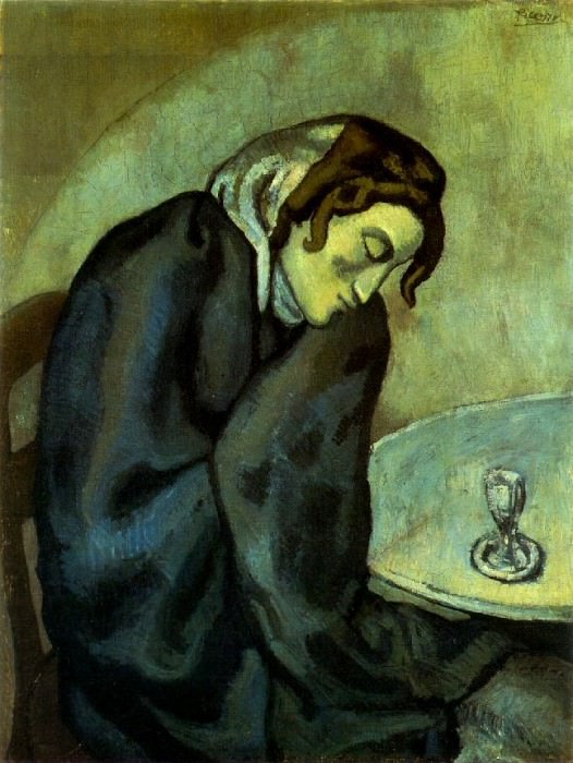 1902 Femme fatiguВe, ivre, Pablo Picasso (1881-1973) Period of creation: 1889-1907