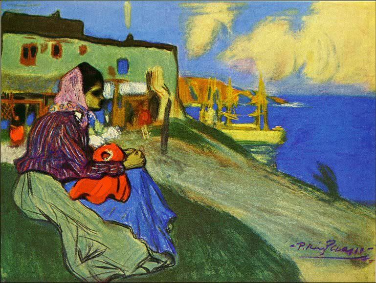 1898 Fille bohВmienne devant La Musciera, Пабло Пикассо (1881-1973) Период: 1889-1907