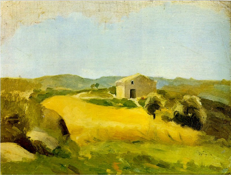 1898 Maison dans un champ de blВ, Пабло Пикассо (1881-1973) Период: 1889-1907