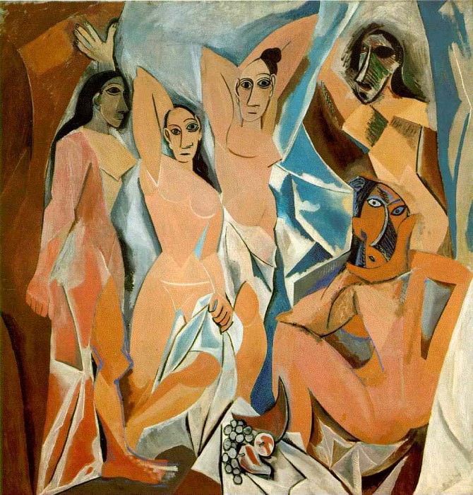 1907 Les demoiselles dAvignon 2, Pablo Picasso (1881-1973) Period of creation: 1889-1907