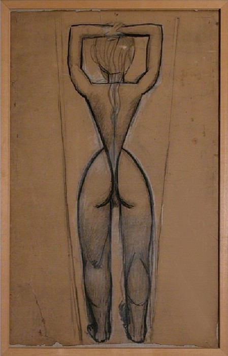1907 Nu de dos aux bras levВs , Пабло Пикассо (1881-1973) Период: 1889-1907