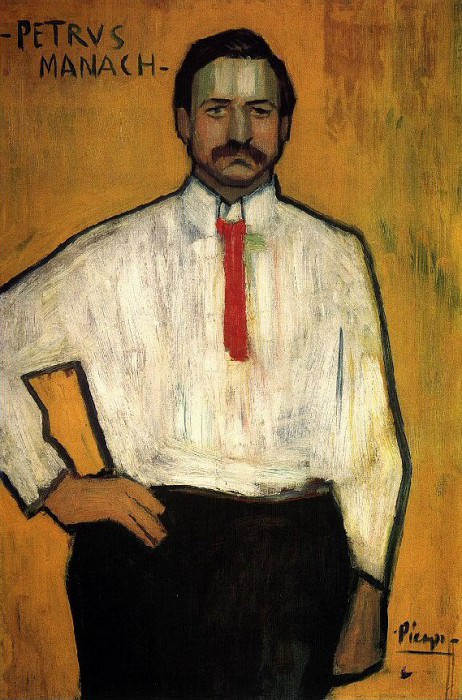 1901 Portrait du PКre Manach, Пабло Пикассо (1881-1973) Период: 1889-1907