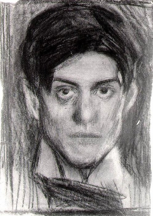 1899-1900 Autoportrait noir et blanc, Pablo Picasso (1881-1973) Period of creation: 1889-1907
