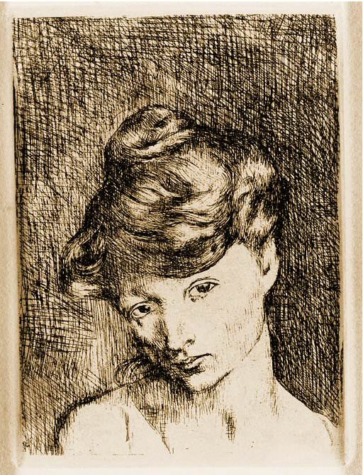 1905 TИte de femme, Пабло Пикассо (1881-1973) Период: 1889-1907