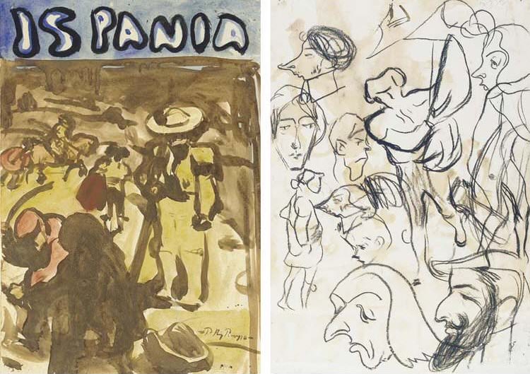 1899 Courses de taureaux Esquisses , Pablo Picasso (1881-1973) Period of creation: 1889-1907
