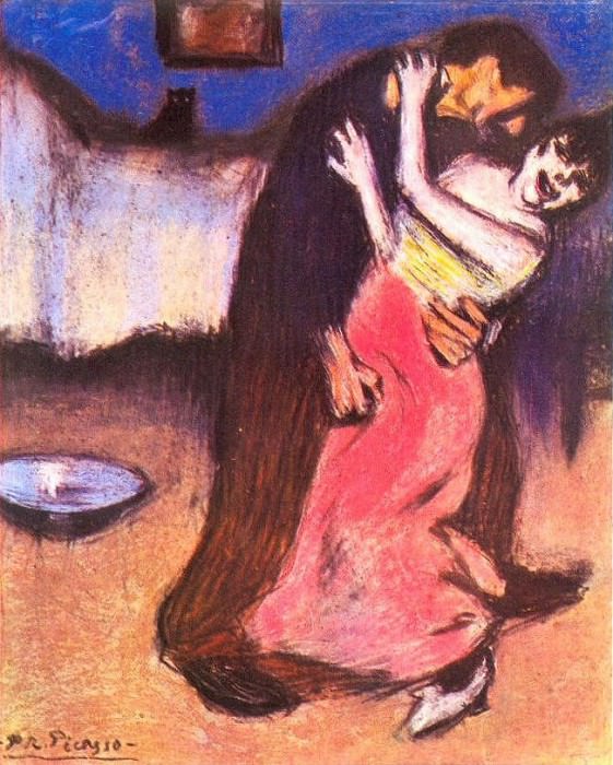 1900 LВtreinte brutale, Пабло Пикассо (1881-1973) Период: 1889-1907