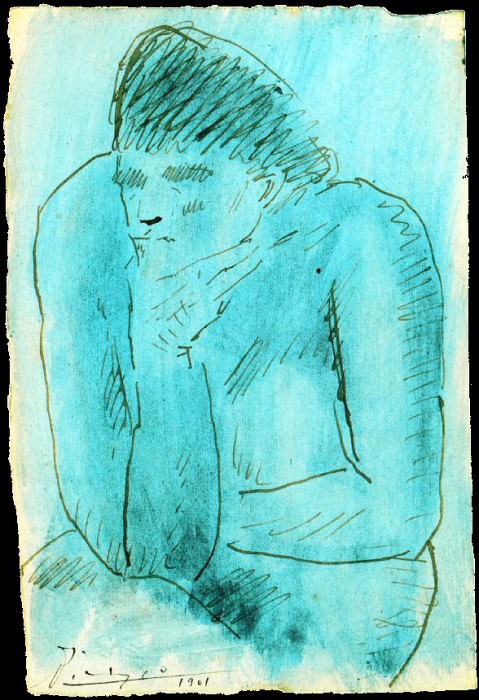 1901 Рtude pour La buveuse dabsinthe, Пабло Пикассо (1881-1973) Период: 1889-1907