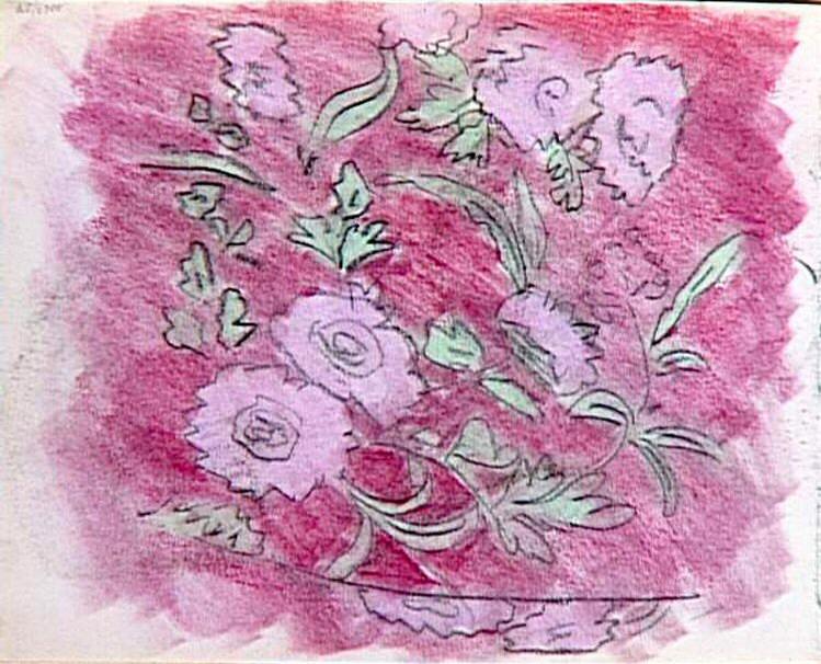 1907 Рtude pour la nature morte – fleurs, Пабло Пикассо (1881-1973) Период: 1889-1907
