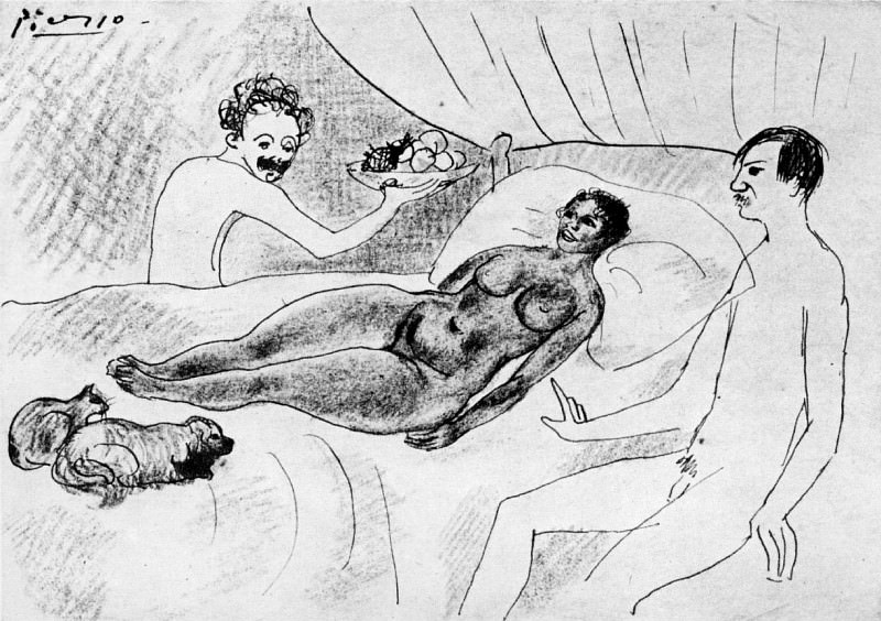 1901 Parodie dOlympia, Пабло Пикассо (1881-1973) Период: 1889-1907