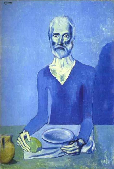 1903 Homme assis, Пабло Пикассо (1881-1973) Период: 1889-1907