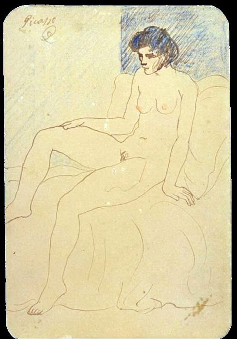 1903 Femme nue, Пабло Пикассо (1881-1973) Период: 1889-1907